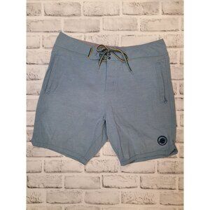 Marsh Wear Board Shorts Swim Trunks Steel Blue Men's Size 32 Ride The Tide